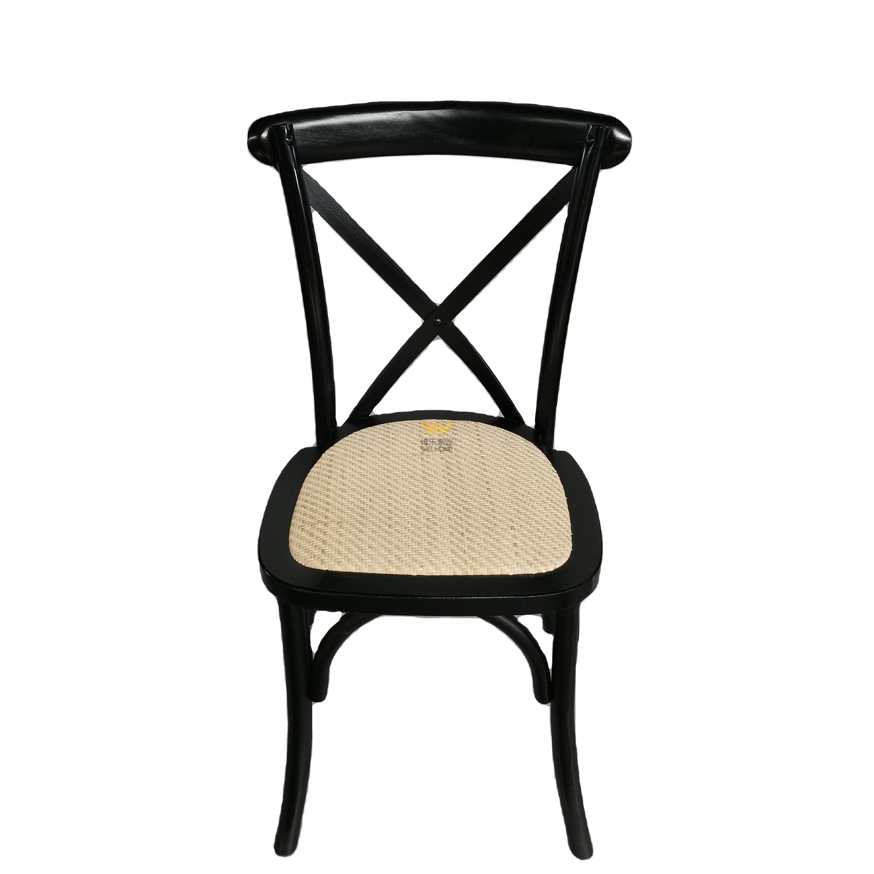 Production wholesaler Home furniture cross back chair restaurant dining chair